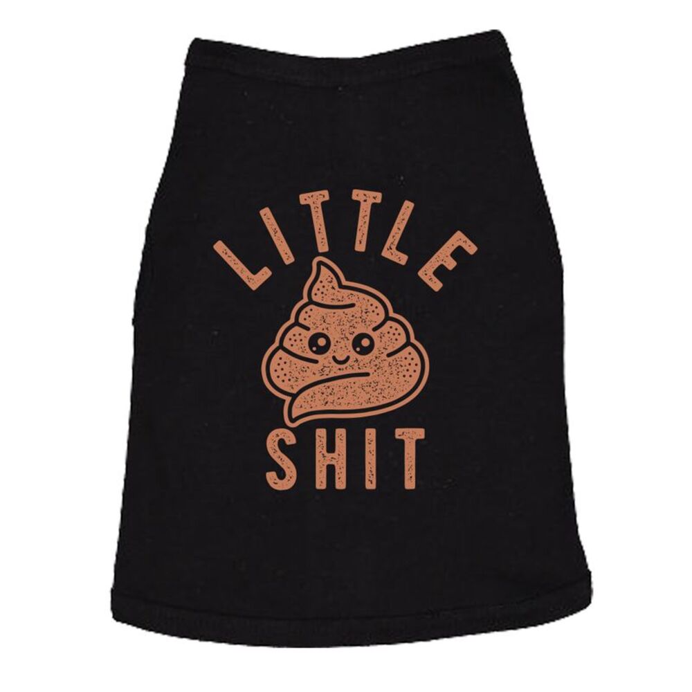 Dog Shirt Little  Tee Funny Puppy Poop Novelty Graphic Pet Shirt for Dogs